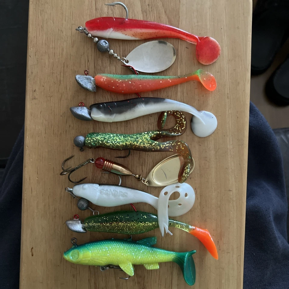 Shads 8x 10-12cm mit Jigs 5-17gr top wie neu - Bild 2 von 2