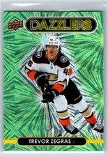 2021-22 Upper Deck Series 1 Dazzlers Green #DZ-1 Trevor Zegras Rookie Ducks