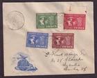 INDIA 1949 UNIVERSAL POSTAL UNION 75th ANNIVERSARY CACHETED FDC BOMBAY