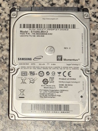 Samsung Spinpoint 500GB ST500LM012 2,5 Zoll SATA Festplatte HN-M500MBB/EX2