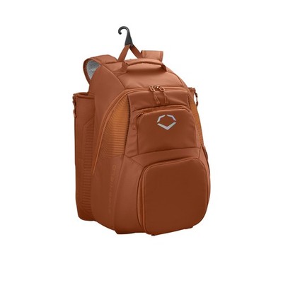 brown leather bat backpack Evoshield Texas Orange Sport Equipment Backpack For Baseball Softball Gear
