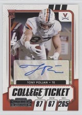 2021 Panini Contenders Draft Picks College Ticket Tony Poljan #316 Auto 0u66