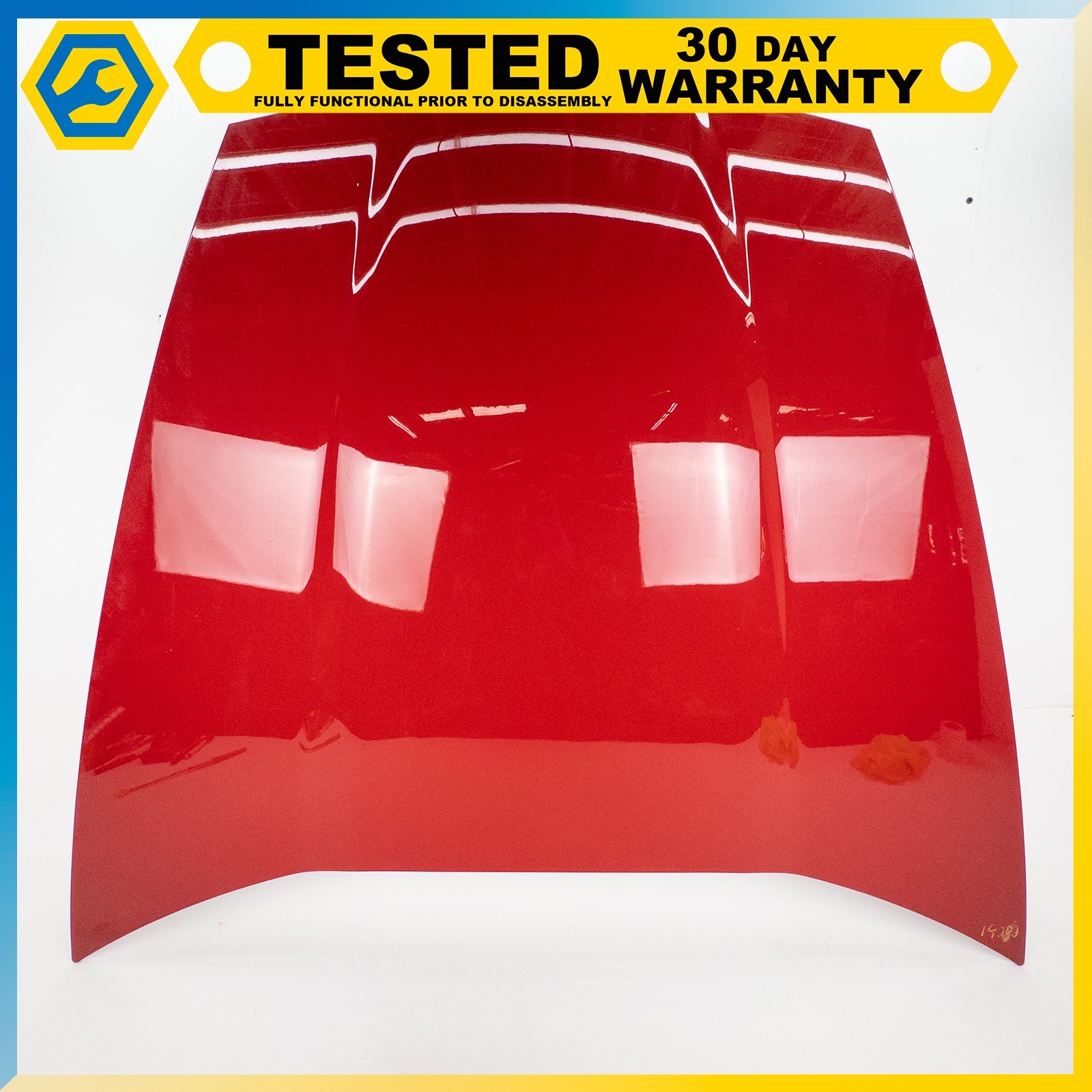 05-13 CHEVROLET CORVETTE C6 FRONT HOOD BONNET COVER PANEL ASSEMBLY RED OEM