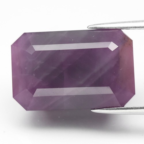 💎 Big! 23.97ct Octagon Natural Purplish Red Ruby - Unheated, Guinea Gemstone