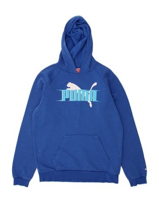 Puma Jungen Graphic Hoodie Pullover 15-16 Jahre 2XL blau Baumwolle IL18