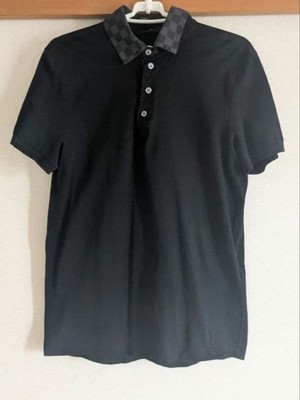 Louis Vuitton Shirt Authentic Paris Black Cotton Polo S Men's From Japan