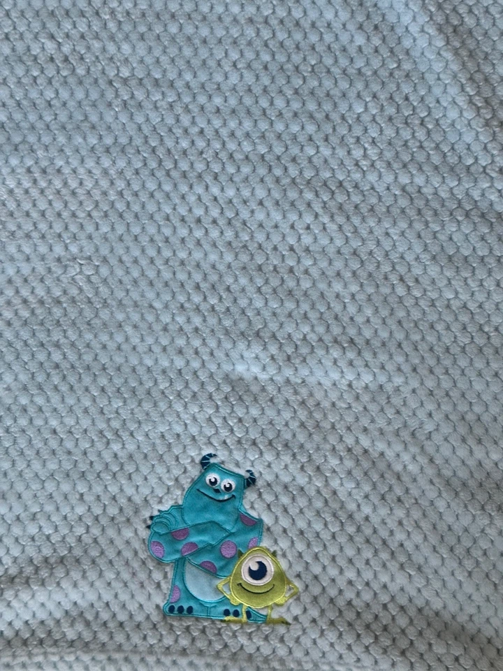 Disney Baby Monsters Inc Sully Mike Light Blue Baby Blanket Plush - Image 2 of 4