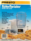 Presto Tater Twister Curly Cutter Potato Fries Veggie 02930 - With Box