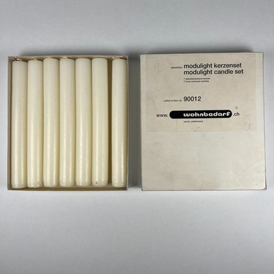 Vintage WOHNBEDARF Modulight Candle Set 7 Ivory candles- Switzerland