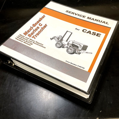 CASE MAXI SNEAKER SERIES C TRENCHER SERVICE REPAIR SHOP MANUAL INC SCHEMATICS | eBay