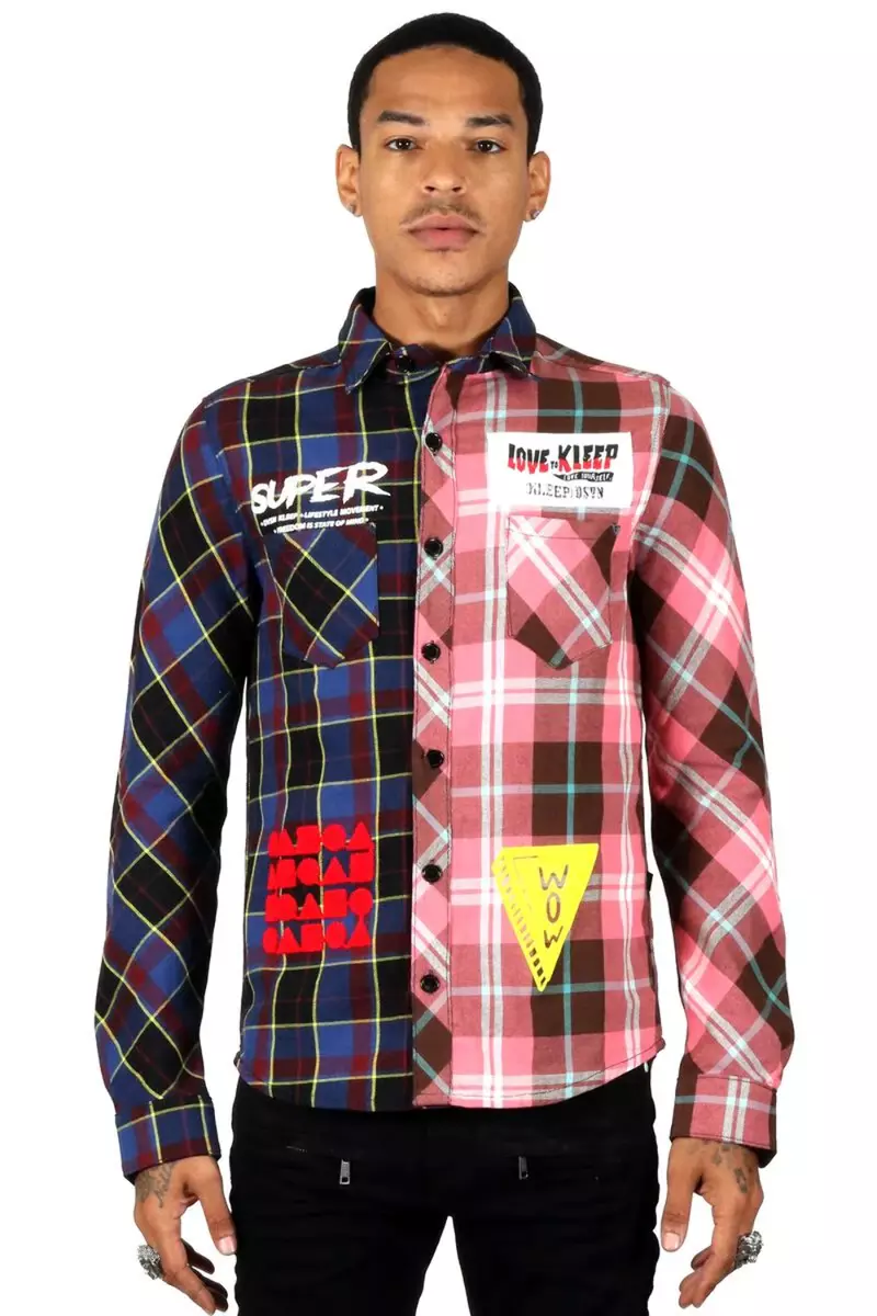 Half button store collar shirt