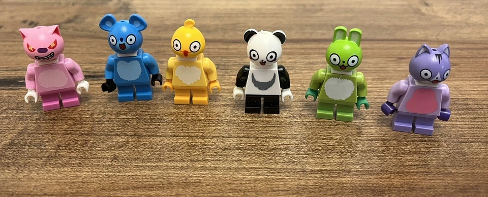 Animal Friends Lote De 6 Panda Pollito Gato Cerdo Malvado Conejito Azul Koala Foto 4 de 4