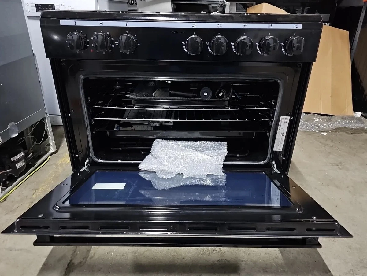LOGIK LFTG90B18 90 cm Dual Fuel Range Cooker Black eBay