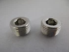 1/2" NPT PIPE FITTING PLUGS CHROME STEEL INTAKE WATER PUMP SBC BBC   #4541
