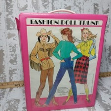 VTG Tara Toy Fashion Doll Trunk for Barbie Storage Carry Case Mattel Clothes