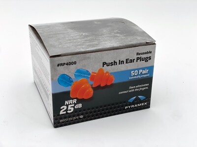 Rocket Reusable Earplug, Cordless, 25NRR, Blue/Bright Orange 50/PR
