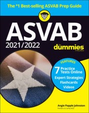 2021 / 2022 ASVAB For Dummies: Book + 7 Practice Tests Online + Flashcard - GOOD