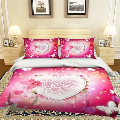 3D Butterfly Love ZHUA2043 Bed Pillowcases Quilt Duvet Cover Set Queen King Zoe