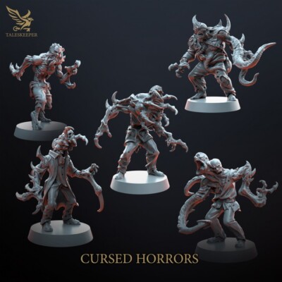 Set of 8 Horrors - Tales Keeper/Sci-fi/Fantasy/Tabletop Miniatures