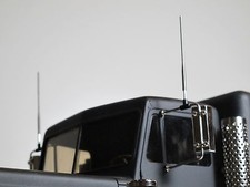 Pair Mirror Mount CB Spring n Metal Antenna Tamiya 1/14 King Knight Grand Hauler