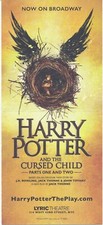 Harry Potter i przeklęte dziecko Nowy Jork Broadway Lyric Theatre ulotka promocyjna