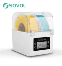 2 Spool Filament Dryer Box Heating Drying 3D Filaments Storage Holder US Plug