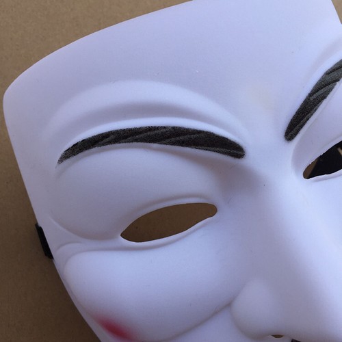 Halloween Guy Fawkes Maske V wie Vendetta Maske Occupy Cosplay Weiß verdicken - Bild 7 von 8