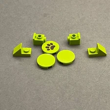 Lego 14769 4150 Lime Green Replacement Parts Pieces Lot of 7