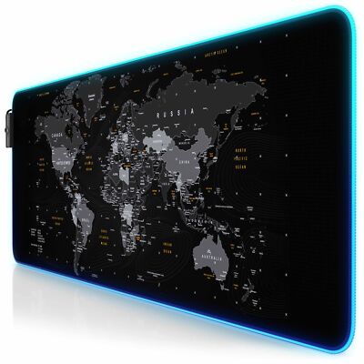 Titanwolf GLOBAL RGB Gaming Mauspad 800 x 300 x 4mm XL-Format LED Multi Color