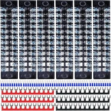 Terminal Blocks 12 Position 62PCS Set, Screw Terminal Block with Cover Bus Bar