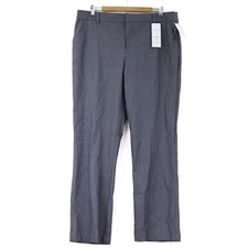 Charter Club Women's Flat Front Trousers, Size 16, Dusty Chambray Combo