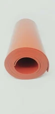 Silicone Rubber Sheet Hi-Temp Red 1/16''Thk x 12" x 24" Rect  60D Med -U.S. Mfr