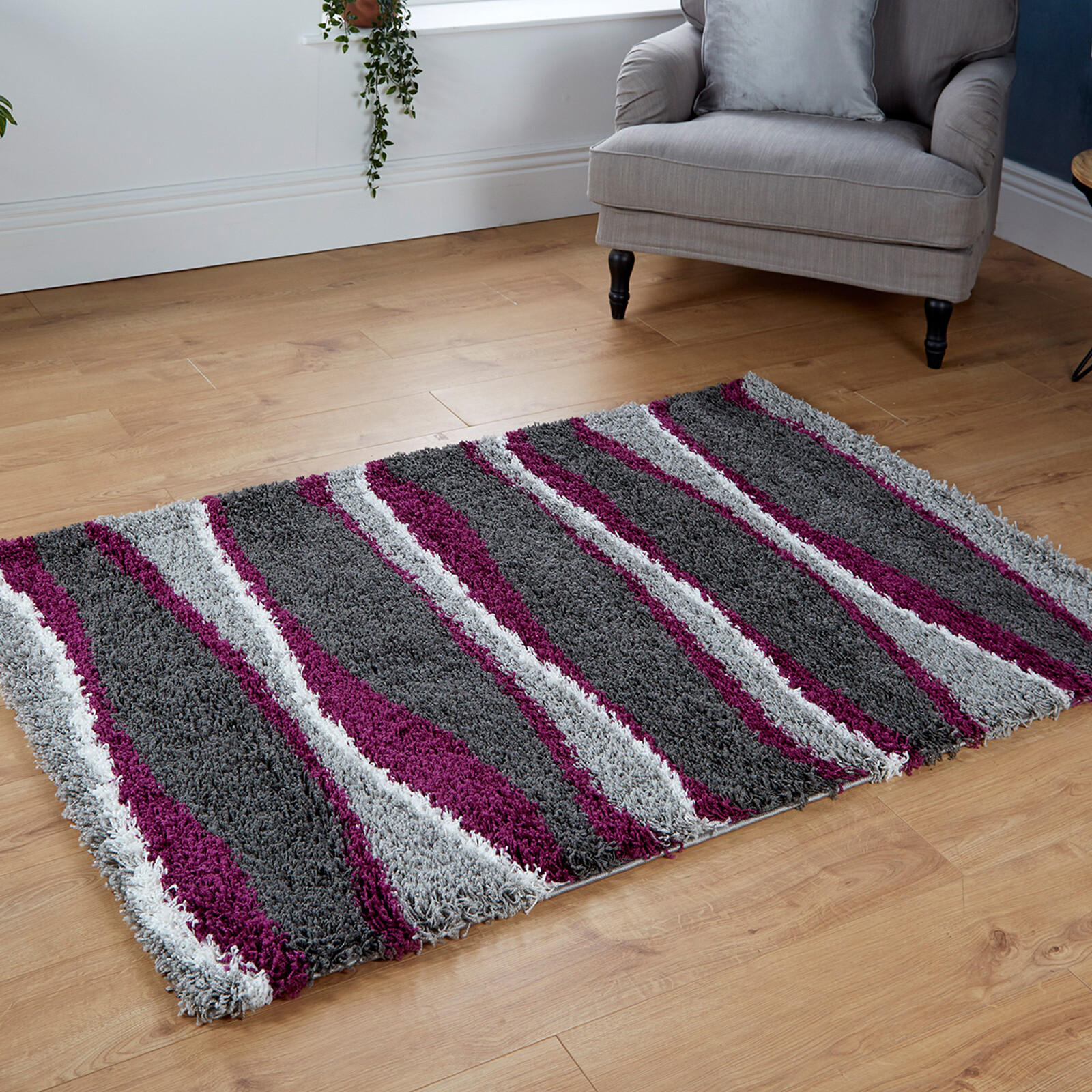 Shaggy Area 5cm Thick Pile Rug Large Living Room Floor Cosy Design Non