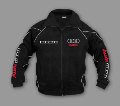New Men Audi MTM Racing Fleece Jacket Sweatshirt Apparel Embroidered