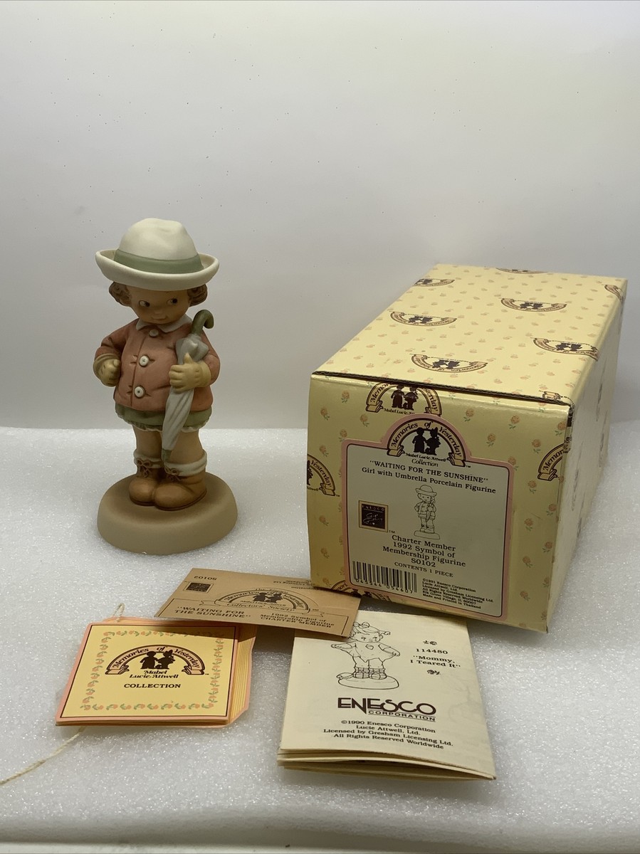 VTG 1992 Enesco Memories of Yesterday Waiting on Sunshine #S0102 w