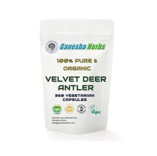 VELVET DEER ANTLER Extract, IGF-1 Maximum Strength BULK 360 capsules no fillers!