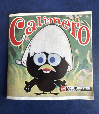 Vintage View-Master Calimero rare Italian Cartoon 3 reel Set D129 F viewmaster