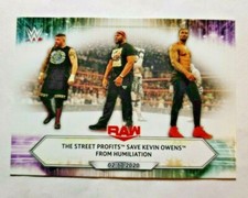 2021 Topps WWE #20 The Street Profits Save Kevin Owens wrestling card