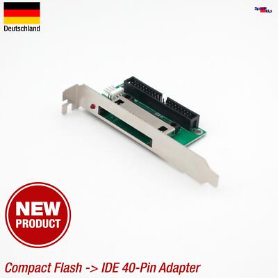 SEHR QUALITY COMPACT FLASH TO IDE 40-POL PIN ADAPTER CF-CARD ALL PCs ATA