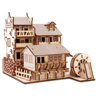 3D Holzbau Puzzles Stadt, Holz Puzzle DIY Lernspielzeug für Kinder/Jugendliche