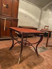 Tavolo  Poker Thonet fine 1800 Rarissimo perchè panno bordeaux.