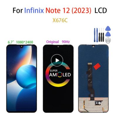 For Infinix Note 12 (2023) X676C LCD Display Touch Screen Digitizer Assembly 