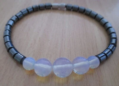 Hämatit-Armband mit Opalith  [* NEU *] - Bild 1 von 2