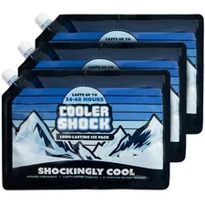 	Cooler Shock Ice Packs for Cooler - Long Lasting Reusable Freezer Packs for	