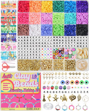 Clay Beads Bracelet Making Kit Flat Preppy Beads for Friendship Jewelry Making P