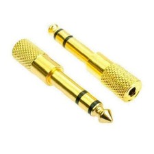  .3.5mm Jack to 6.35mm Stereo Headphone Adaptor Connector FAST GREAT 1/4 HOTU