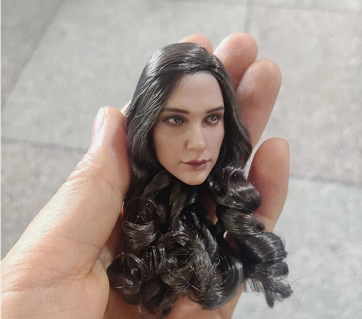1:6 Entrecerrar los ojos cabeza de niña esculpida estrabismo Wonder Woman Gal para figura de 12" PH femenina Foto 4 de 4