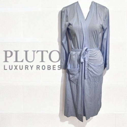 PLUTO Lingerie MSP 375 NWT Felize Short Luxury Cotton Robe Cover Up Embroid. XS
