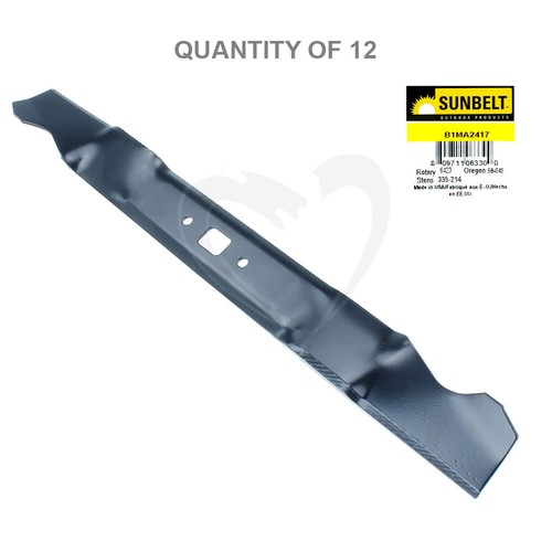 Sunbelt B1MA2417 21-in. XHT Mower Blades for 21-in. Decks, Set of 12 B1MA2417M12