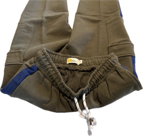 Mini Boden Army Green Jersey Striped Sweatpants, size 12, EUC - Picture 3 of 4